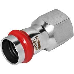 Rommer Переходник ВПр-ВР, 18х1/2, из нержавеющей стали, пресс RSS-0022-001812