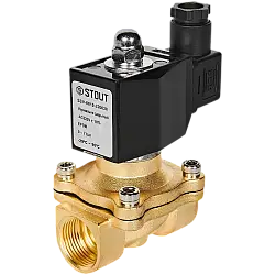 STOUT Клапан соленоидный (электромагнитный), прямого действия, НЗ, 220В, G3/4, EPDM SSV-0010-220020