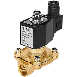 STOUT Клапан соленоидный (электромагнитный), прямого действия, НЗ, 220В, G1/2, EPDM SSV-0010-220015 