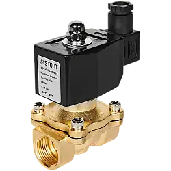 STOUT Клапан соленоидный (электромагнитный), прямого действия, НЗ, 24В, G3/4, EPDM SSV-0010-024020