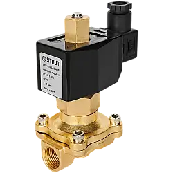 STOUT Клапан соленоидный (электромагнитный), прямого действия, НО, 24В, G1/2, EPDM SSV-0020-024015