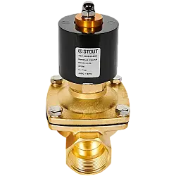 STOUT Клапан соленоидный (электромагнитный), прямого действия, НО, 24В, G1 1/4, EPDM SSV-0020-024032