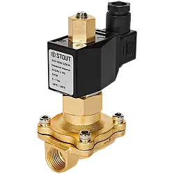 STOUT Клапан соленоидный (электромагнитный), прямого действия, НО, 220В, G1/2, EPDM SSV-0020-220015
