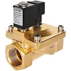 STOUT Клапан соленоидный, непрямого действия, НЗ, 220В, G1 1/4, EPDM SSV-0030-220032