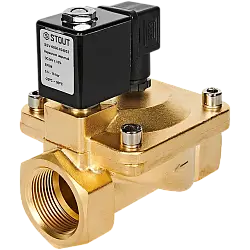 STOUT Клапан соленоидный, непрямого действия, НЗ, 24В, G1 1/4, EPDM SSV-0030-024032