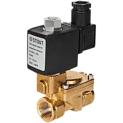 STOUT Клапан соленоидный, непрямого действия, НО, 220В, G1/2, EPDM SSV-0040-220015