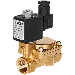STOUT Клапан соленоидный, непрямого действия, НО, 220В, G3/4, EPDM SSV-0040-220020