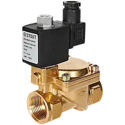 STOUT Клапан соленоидный, непрямого действия, НО, 220В, G1, EPDM SSV-0040-220025