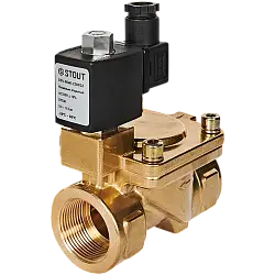 STOUT Клапан соленоидный, непрямого действия, НО, 220В, G1 1/4, EPDM SSV-0040-220032