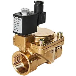 STOUT Клапан соленоидный, непрямого действия, НО, 220В, G1 1/2, EPDM SSV-0040-220040