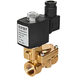 STOUT Клапан соленоидный, непрямого действия, НО, 24В, G1/2, EPDM SSV-0040-024015
