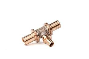 Рехау Тройник с уменьшенным боковым проходом 25-16-25 RX+ красная бронза, 14570623001