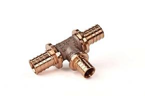 Рехау Тройник с уменьшенным боковым проходом 25-20-25 RX+ красная бронза, 14570633001