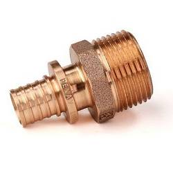 Рехау Переходник с наружной резьбой 32-R 1 1/4 RX+ красная бронза, 14563223001