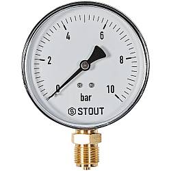 STOUT Манометр радиальный Dn 100 мм 1/2 до 10 бар, SIM-1010-101015